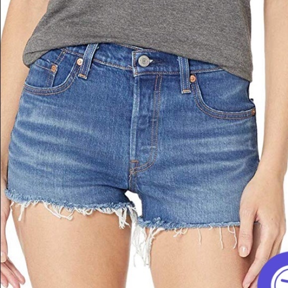 Levi’s 501 denim shorts summer distressed shorts size 26 Levi’s jean sho…​ - Picture 8 of 8